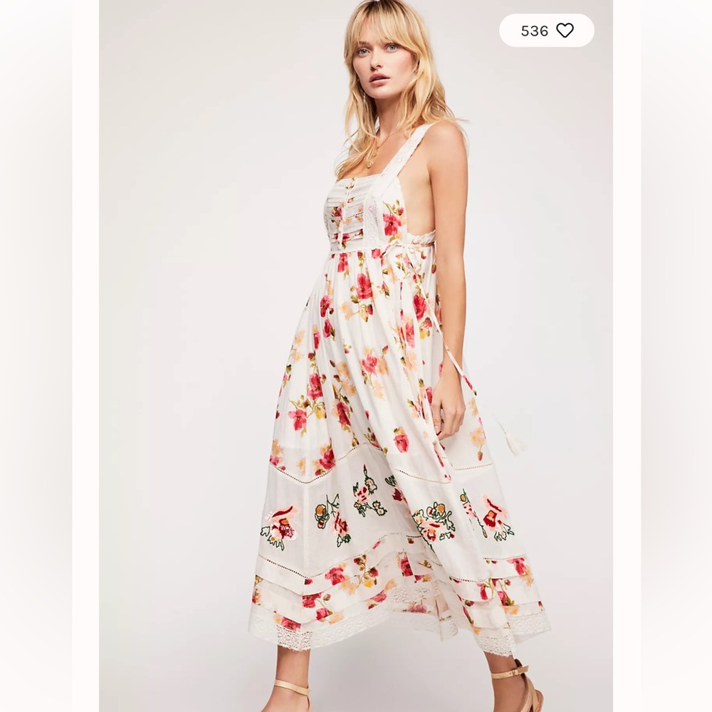 free people floral beaded dress Bird Maxi by People, White, S Color:White / Natural Easy and effortless floral Above the Knee Finally finished with my